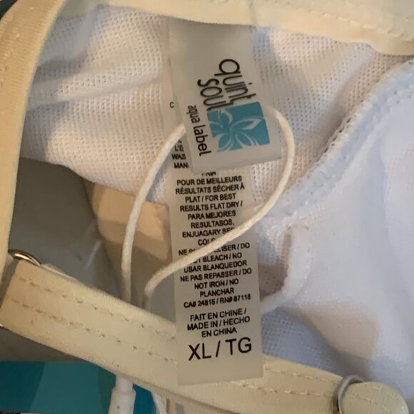 Aqua 2 Piece Floral Womens XL Bikini Quintsoul Multi Cream Sun Surf Sand Beach - Picture 7 of 12